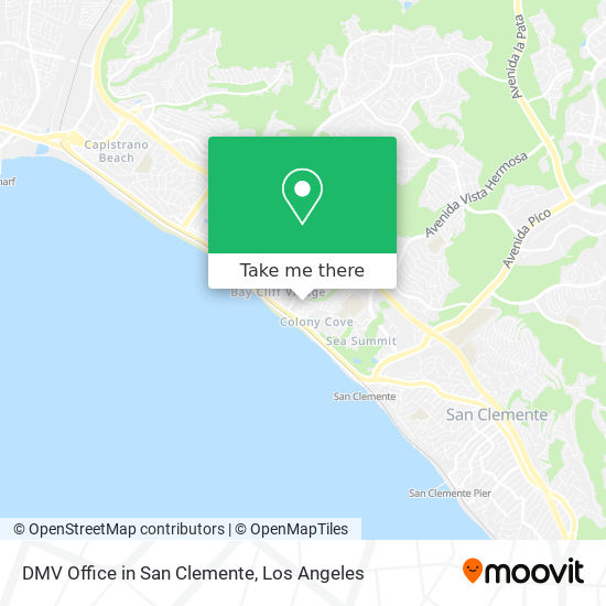 DMV Office in San Clemente map