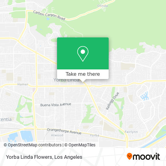 Yorba Linda Flowers map