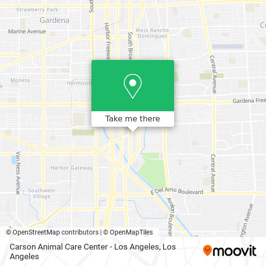 Mapa de Carson Animal Care Center - Los Angeles