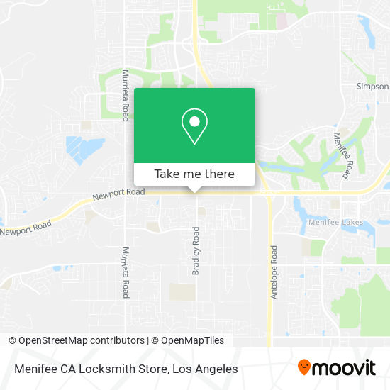 Menifee CA Locksmith Store map