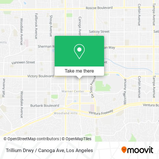 Trillium Drwy / Canoga Ave map
