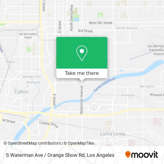 S Waterman Ave / Orange Show Rd map