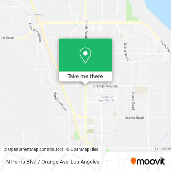 Mapa de N Perris Blvd / Orange Ave