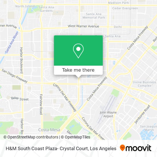 How to get to H&M South Coast Plaza- Crystal Court in Costa Mesa by Bus?