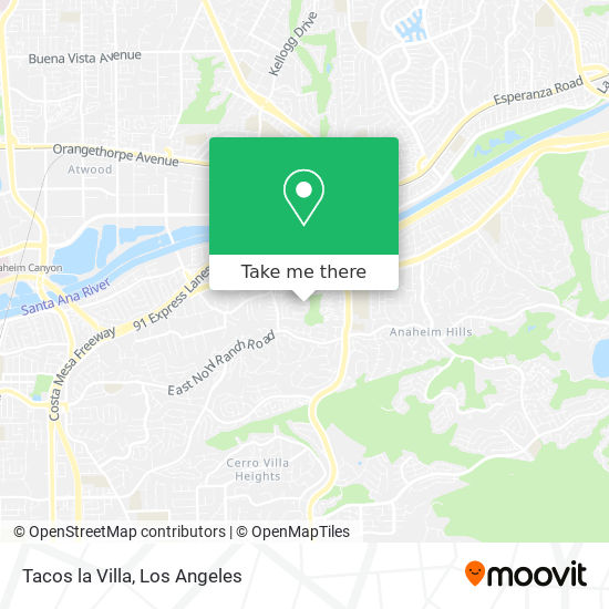 Tacos la Villa map