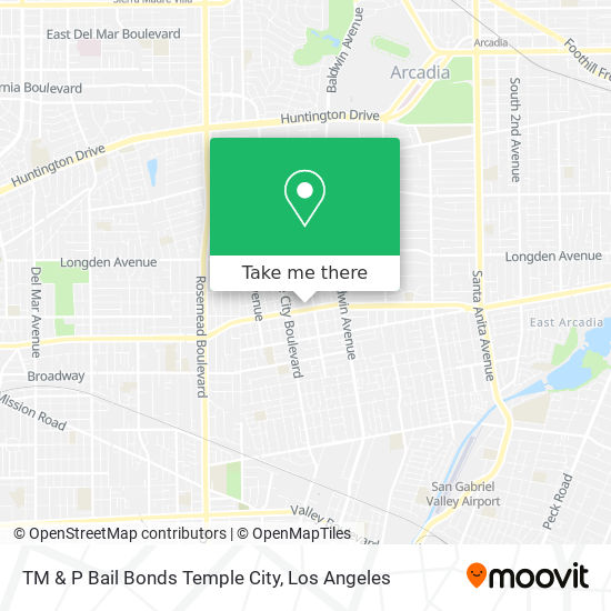 TM & P Bail Bonds Temple City map