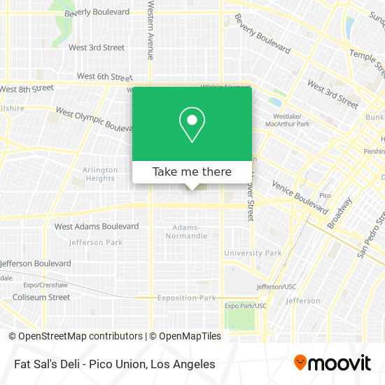 Mapa de Fat Sal's Deli - Pico Union