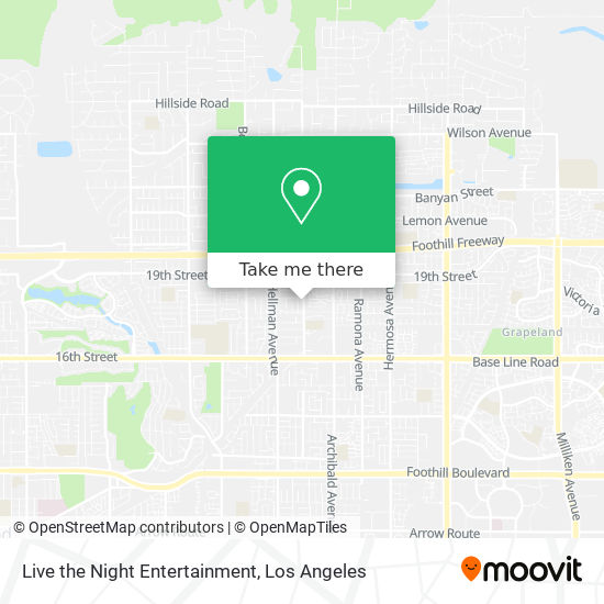 Live the Night Entertainment map