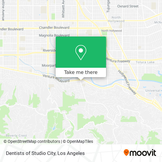 Dentists of Studio City map