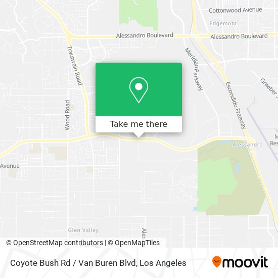 Mapa de Coyote Bush Rd / Van Buren Blvd