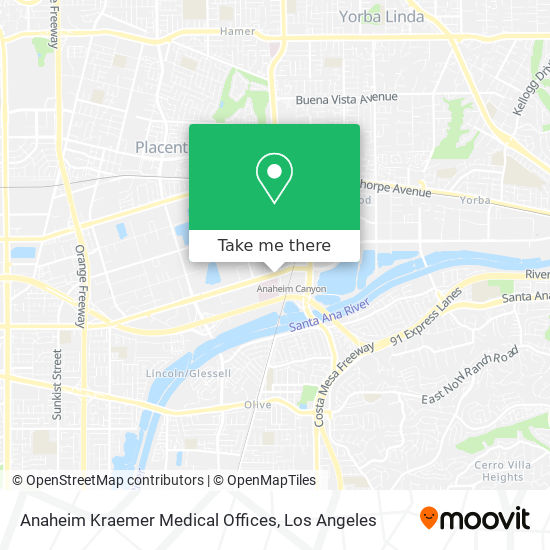 Anaheim Kraemer Medical Offices map