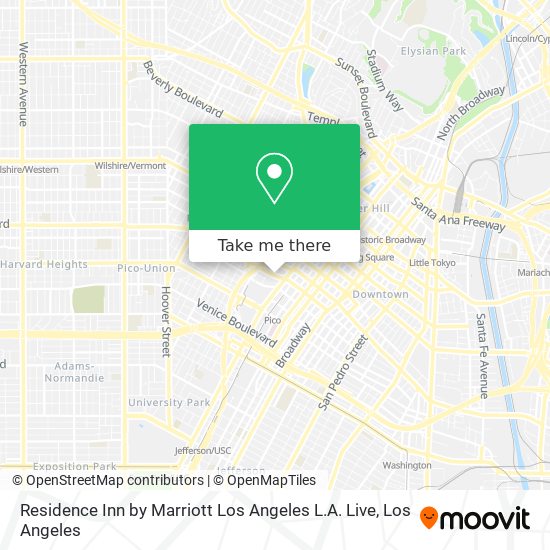 Residence Inn by Marriott Los Angeles L.A. Live map