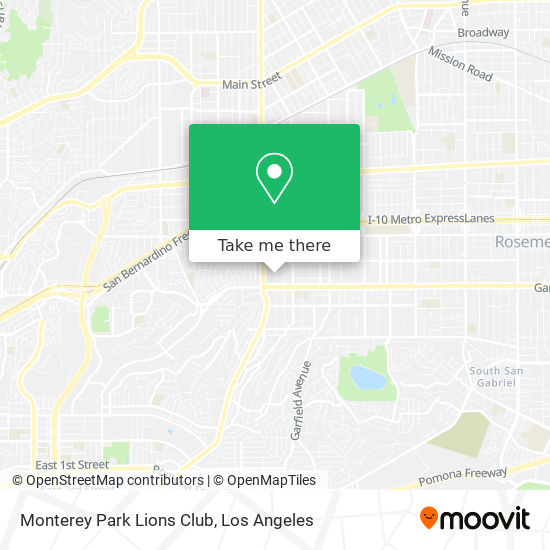 Monterey Park Lions Club map