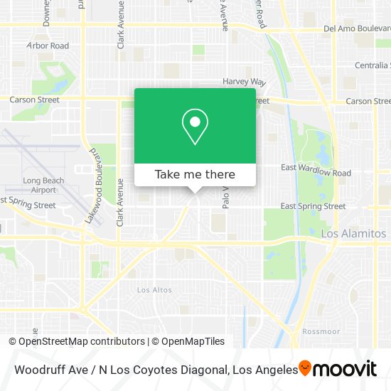 Woodruff Ave / N Los Coyotes Diagonal map