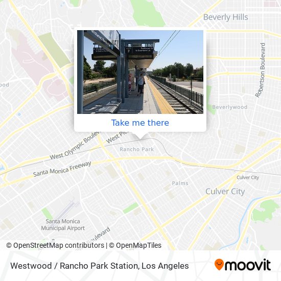 Westwood / Rancho Park Station map