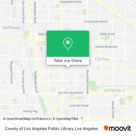 County of Los Angeles Public Library map