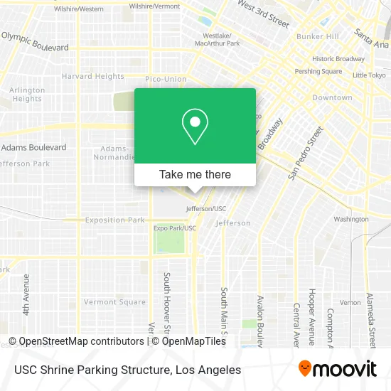 USC Shrine Parking Structure map