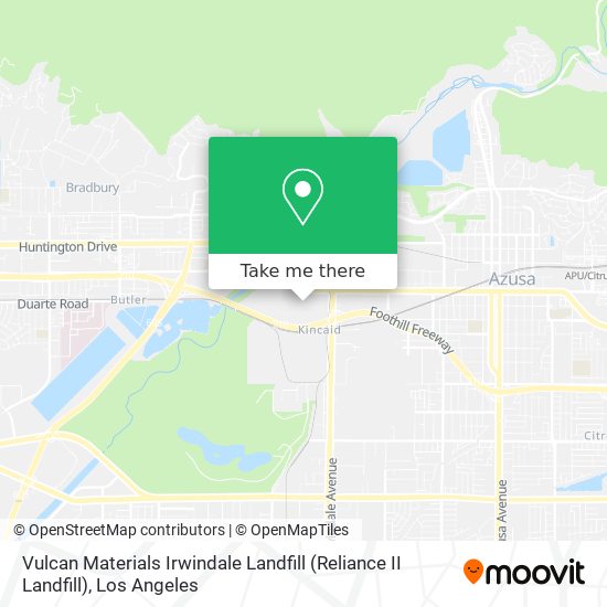 Vulcan Materials Irwindale Landfill (Reliance II Landfill) map