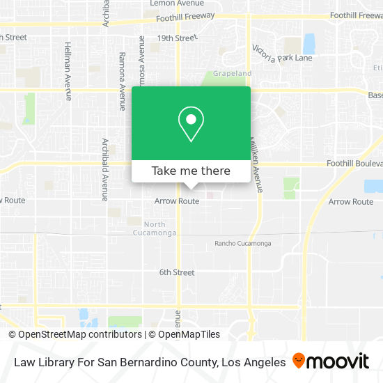 Mapa de Law Library For San Bernardino County