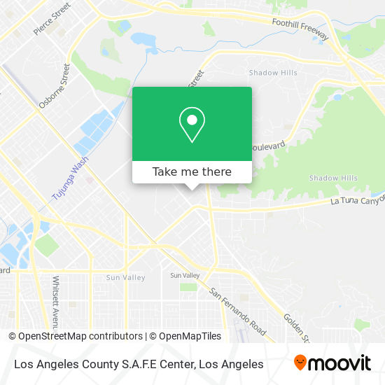 Los Angeles County S.A.F.E Center map