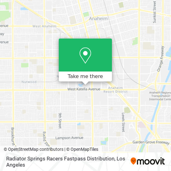 Radiator Springs Racers Fastpass Distribution map