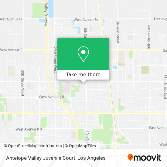 Mapa de Antelope Valley Juvenile Court