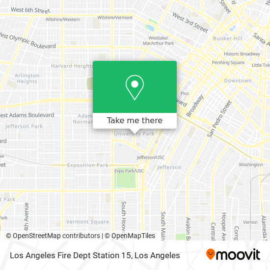 Los Angeles Fire Dept Station 15 map