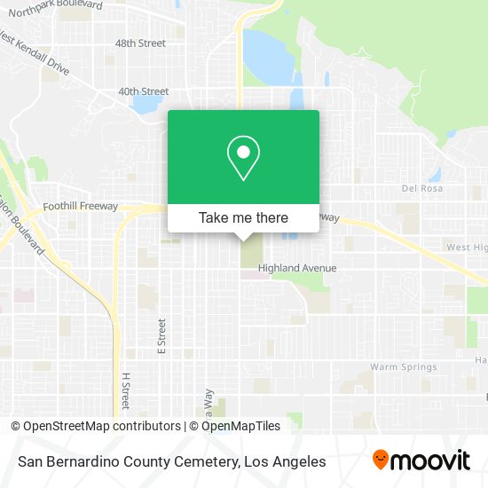 Mapa de San Bernardino County Cemetery