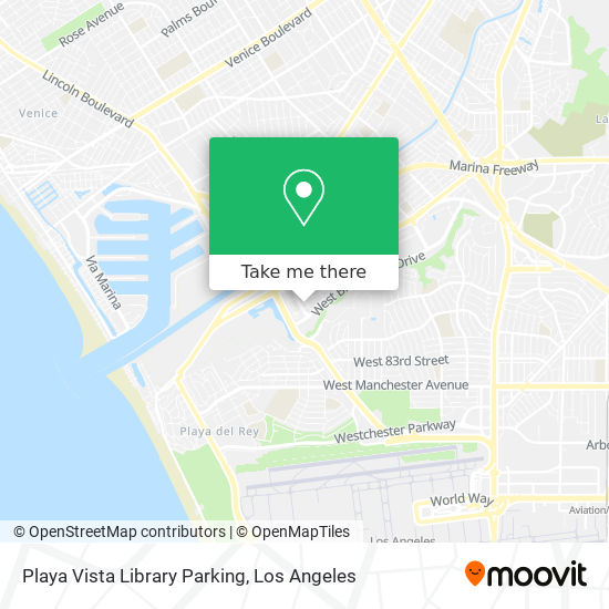 Playa Vista Library Parking map