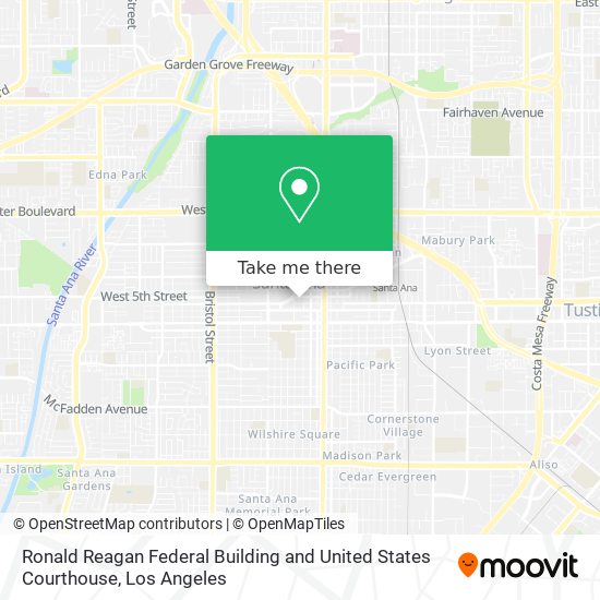 Ronald Reagan Federal Building and United States Courthouse map
