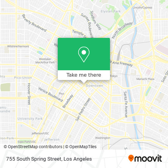 755 South Spring Street map