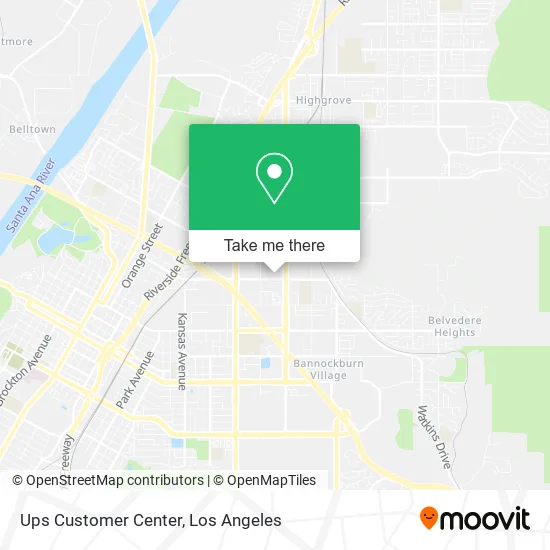 Mapa de Ups Customer Center