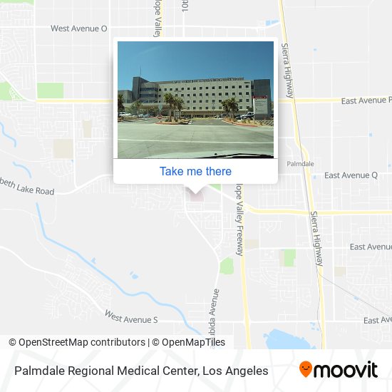 Palmdale Regional Medical Center map