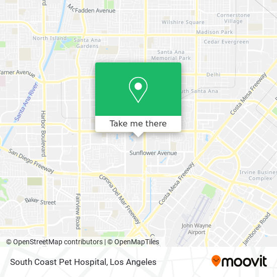 South Coast Pet Hospital map