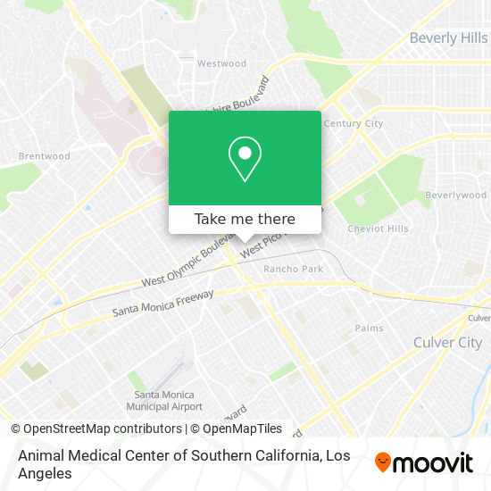 Animal Medical Center of Southern California map