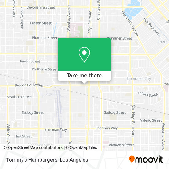 Tommy's Hamburgers map