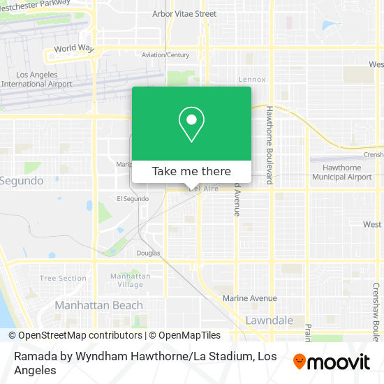 Ramada by Wyndham Hawthorne / La Stadium map