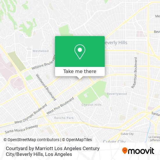 Mapa de Courtyard by Marriott Los Angeles Century City / Beverly Hills