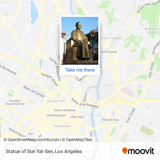 Statue of Sun Yat-Sen map