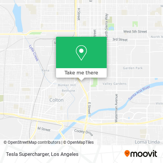 Mapa de Tesla Supercharger