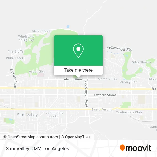 Simi Valley DMV map