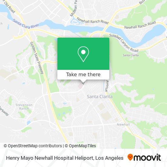 Henry Mayo Newhall Hospital Heliport map