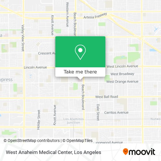 West Anaheim Medical Center map