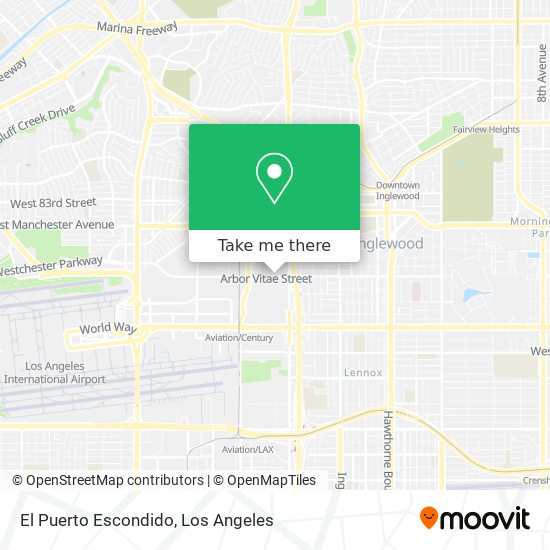 El Puerto Escondido map