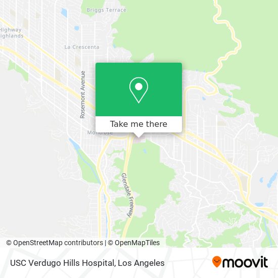 USC Verdugo Hills Hospital map