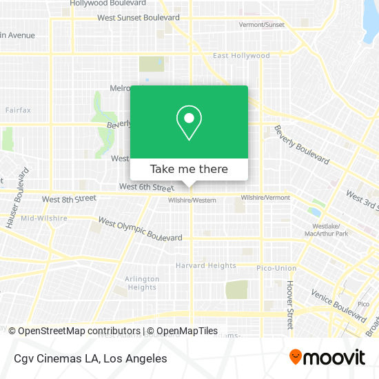 Mapa de Cgv Cinemas LA