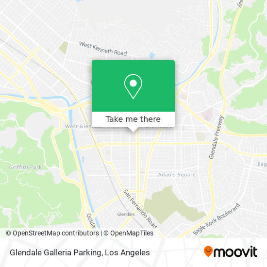 Mapa de Glendale Galleria Parking