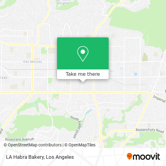 LA Habra Bakery map