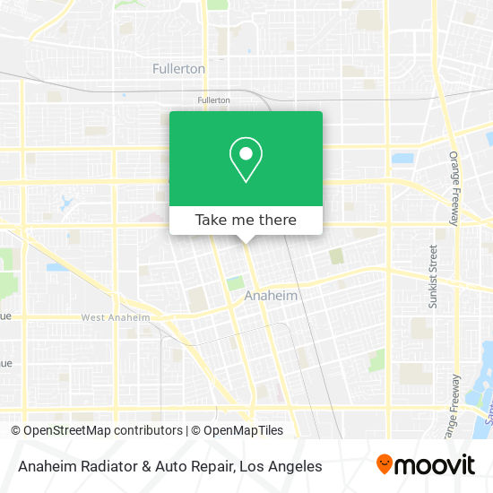Anaheim Radiator & Auto Repair map
