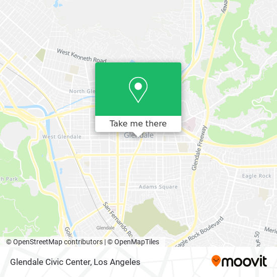 Glendale Civic Center map